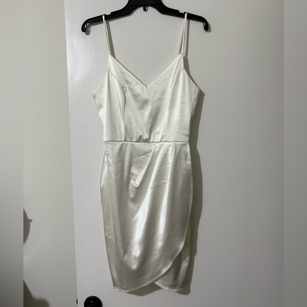 White Satin Dress Lulus